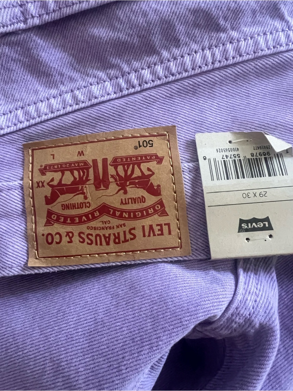 Levi's Lavender Straight Leg Jeans - Picture 4 of 5